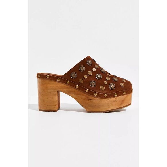 Free People Claudia Leather Clogs Sandals $168 - Picture 4 of 9